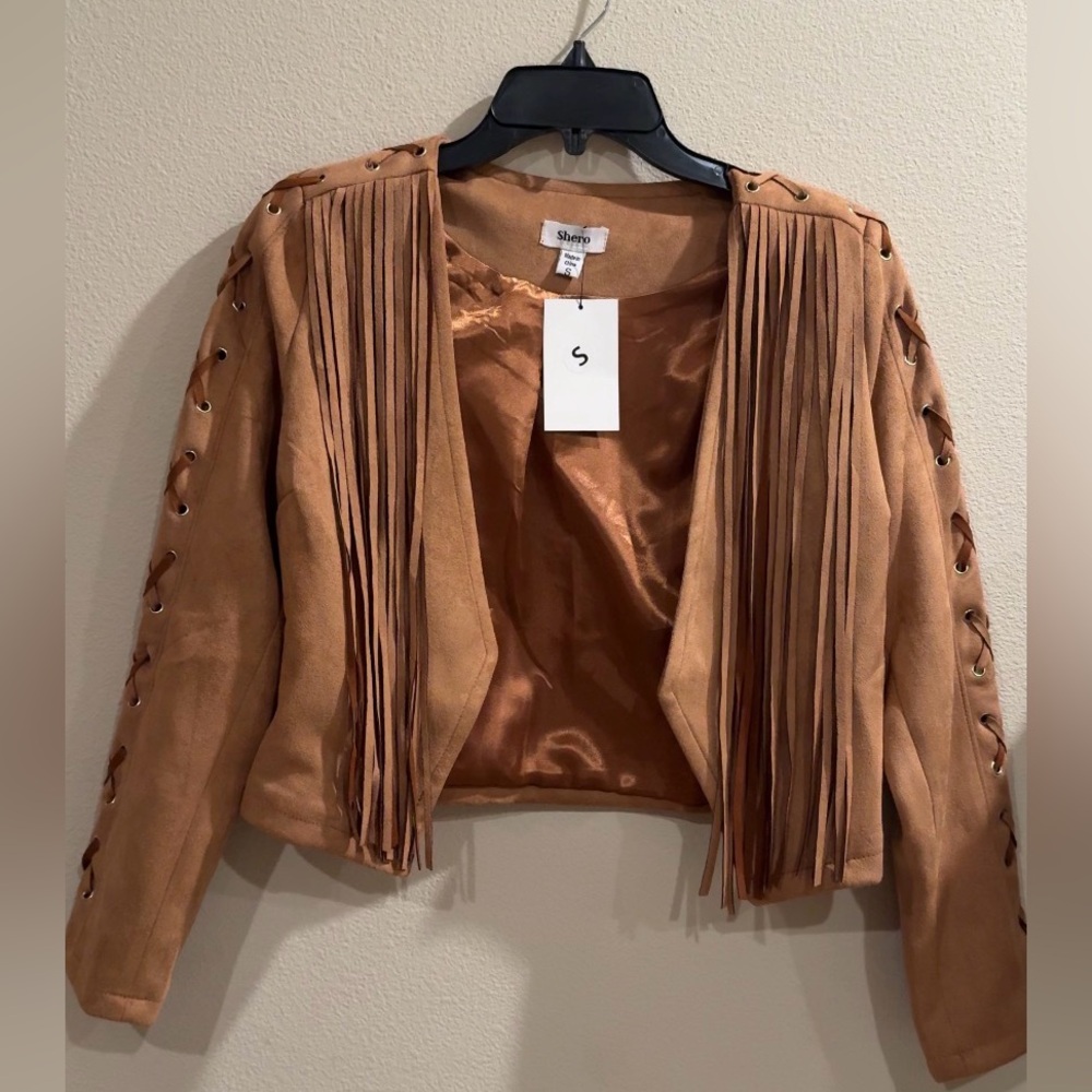 Western Brown Suede Fringe Jacket — New with Tags